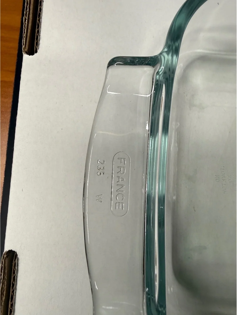 Vintage PYREX de Corning France 235 W Clear Glass Baking Dish